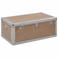 vidaXL Storage Box Solid Fir Wood 35.8 x20.5 x15.7 Brown