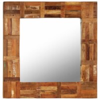 vidaXL Wall Mirror Solid Reclaimed Wood 23.6 x23.6