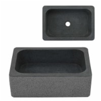 vidaXL Sink 17.7 x11.8 x5.9 Riverstone Black