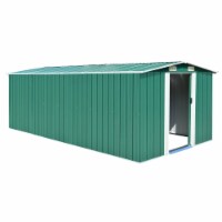 vidaXL Garden Shed 101.2 x 192.5 x 71.3 Metal Green
