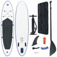 vidaXL Inflatable Stand Up Paddleboard Set Blue and White