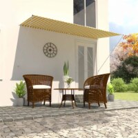 vidaXL Retractable Awning 118.1 x59.1 Yellow and White