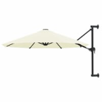 vidaXL Wall-Mounted Parasol with Metal Pole 118.1 Sand