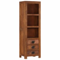 vidaXL Highboard with 3 Drawers 15.7 x11.8 x51.2 Solid Mango Wood