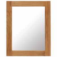 vidaXL Mirror 15.7 x19.7 Solid Oak Wood