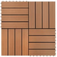 WPC Tiles 11.8 x11.8 11 pcs 11 ft² Brown
