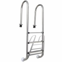 Online Gym Shop CB19057 3 Steps Stainless Steel Above Ground In-Pool Ladder