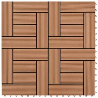 Brown 11 pcs 11.8 x11.8 Decking Tiles WPC 11 ft²