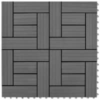 Gray 11 pcs 11.8 x11.8 Decking Tiles WPC 11 ft²