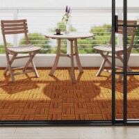 vidaXL 10 pcs Acacia Decking Tiles 11.8 x11.8