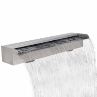 Online Gym Shop  Stainless Steel Pool Fountain Rectangular Waterfall - 23.6 in.