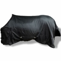 vidaXL Fleece Rug Double Layers with Surcingles 41.3 Black