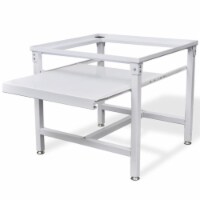 Vidaxl Washing Machine Pedestal With Pull-Out Shelf White