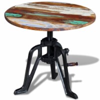 vidaXL Side Table Solid Reclaimed Wood Cast Iron 23.6 x(16.5 -24.8 )