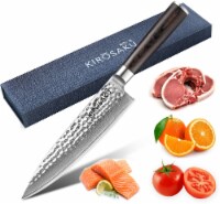 Kirosaku 20cm Premium Damascus Chef Knife - Enormously Sharp Santoku Made of Best Steel