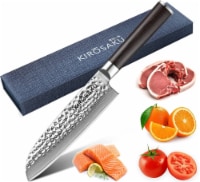 Kirosaku Santoku Premium Damascus Knife - 18cm Sharp Chef's Knife