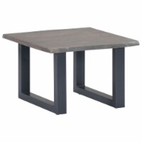 vidaXL Coffee Table with Live Edges Gray 23.6 x23.6 x15.7
