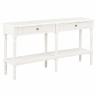 vidaXL Sideboard White 59.1 x13.8 x30.3 Solid Wood