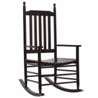 vidaXL Rocking Chair with Curved Seat Brown Poplar Wood