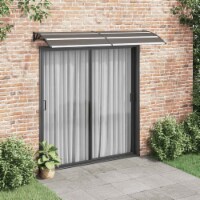 vidaXL Door Canopy Black 94.5 x31.5 PC