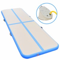 vidaXL Inflatable Gymnastics Mat with Pump 275.6 x39.4 x3.9 PVC Blue