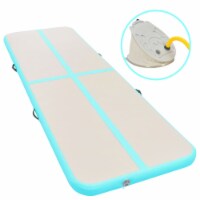 vidaXL Inflatable Gymnastics Mat with Pump 275.6 x39.4 x3.9 PVC Green