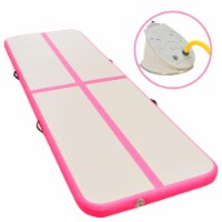 vidaXL Inflatable Gymnastics Mat with Pump 315 x39.4 x3.9 PVC Pink
