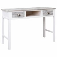vidaXL Writing Desk Gray 43.3 x17.7 x29.9 Wood