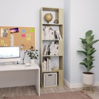 vidaXL Book Cabinet/Room Divider Sonoma Oak 17.7 x9.4 x62.6 Engineered Wood