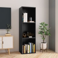 vidaXL Book Cabinet/TV Stand Black 14.2 x11.8 x44.9 Engineered Wood