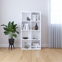 vidaXL Book Cabinet/Sideboard White 26 x11.8 x51.2 Engineered Wood