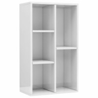 vidaXL Book Cabinet/Sideboard High Gloss White 19.7 x 9.8 x 31.5 Engineered Wood