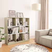 vidaXL Book Cabinet White and Sonoma Oak 38.4 x11.6 x39.4 Engineered Wood