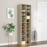 vidaXL Shoe Cabinet Sonoma Oak 21.3 x13.4 x72  Engineered Wood