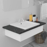 vidaXL Built-in Basin 16.5 x15.4 x7.1 Ceramic White