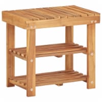 vidaXL Shoe Rack 19.6 x12.5 x17.7 Solid Acacia Wood