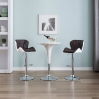 vidaXL Bar Stools 2 pcs Brown Faux Leather