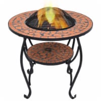 vidaXL Mosaic Fire Pit Table Terracotta 26.8 Ceramic