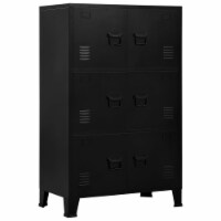 vidaXL Industrial Storage Chest Black 29.5 x15.7 x47.2 Steel
