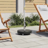 vidaXL Parasol Base Granite 66.1 lb Round Black