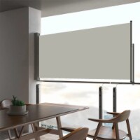 vidaXL Patio Retractable Side Awning 23.6 x118.1 Cream