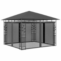 vidaXL Gazebo with Mosquito Net 9.8'x9.8'x9' Anthracite 180 g/m