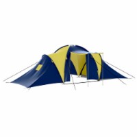 Vidaxl Camping Tent Fabric 9 Persons Blue And Yellow