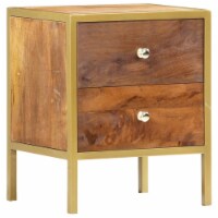 vidaXL Bedside Cabinet 15.7 x13.8 x19.7  Solid Mango Wood