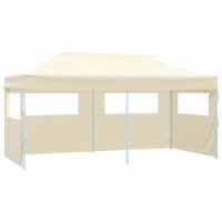vidaXL Professional Folding Party Tent with 4 Sidewalls 118.1 x236.2  Steel Cream