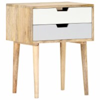 vidaXL Bedside Cabinet 18.5 x13.8 x23.2  Solid Mango Wood