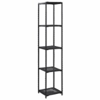 vidaXL Storage Shelf Black 11.8 x11.8 x59.1 Poly Rattan