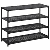 vidaXL Shoe Rack Black 31.5 x11.8 x23.6  Poly Rattan