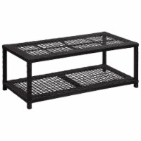vidaXL Shoe Bench Black 31.5 x15.7 x11.8  Poly Rattan