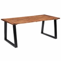 vidaXL Dining Table Solid Acacia Wood 70.9 x35.4
